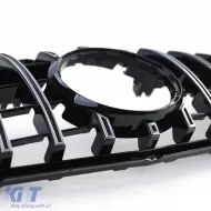 Sport radiator grille black gloss chrome for Mercedes GLK X204 08-12 pre-facelift-image-6257255