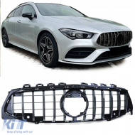 Sport radiator grille black gloss chrome for Mercedes CLA X118 from 19 - ODGM6025236