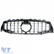 Sport radiator grille black gloss chrome for Mercedes CLA X118 from 19-image-6257612