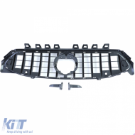 Sport radiator grille black gloss chrome for Mercedes CLA X118 from 19-image-6257615