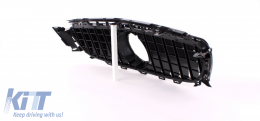 Sport radiator grille black gloss fits for Mercedes E W213 S213 C238 A238 16-20-image-6264095
