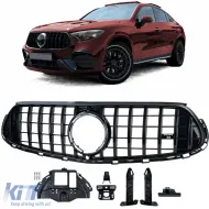 image-55-Sport radiator grille black gloss for Mercedes GLC X254 also Coupe C254 from 2022