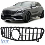 Sport radiator grille gloss black for Mercedes A-Class W176 facelift 15-18 - ODGM6013770