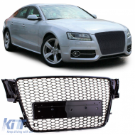 Sport radiator grille grill glossy black for Audi A5 8T 07-11
