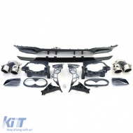 Sport rear diffuser black with chrome tailpipes for Mercedes A-Class W177 from 19-image-6264000