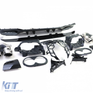 Sport rear diffuser black with chrome tailpipes for Mercedes A-Class W177 from 19-image-6264005