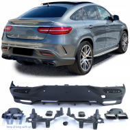 Sport rear diffuser + double black tailpipes for Mercedes GLE Coupe C292 - ODRBDM6013917