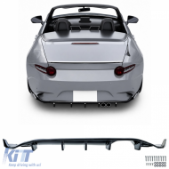 Sport rear diffuser extension gloss black fits Mazda NX-5 ND from 2015