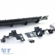Sport rear diffuser gloss black tailpipes black for Mercedes CLA C117 16-19-image-6326494