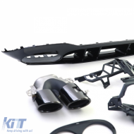 Sport rear diffuser set with black tailpipes for Mercedes A-Class W177 from 18-image-6264052