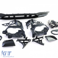 Sport rear diffuser set with black tailpipes for Mercedes A-Class W177 from 18-image-6264054