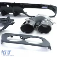 Sport rear diffuser set with round tailpipes black for Mercedes C205 Coupe from 18-image-6278467