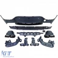 Sport rear diffuser with black tailpipes for Mercedes GLC Coupe C253 2016-2019-image-6257356