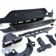 Sport rear diffuser with black tailpipes for Mercedes GLC Coupe C253 2016-2019-image-6257361