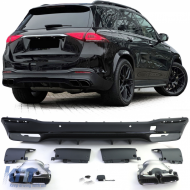 Sport rear diffuser with black tailpipes for Mercedes GLE V167 from 18 - ODRBDM6025232