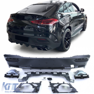Sport rear diffuser with black tailpipes for Mercedes GLE Coupe C167 from 19 - ODRBDM6025237