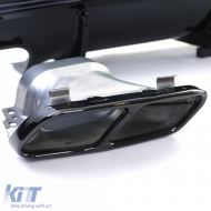Sport rear diffuser with black tailpipes for Mercedes CLA C117 13-19-image-6257694