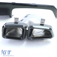 Sport rear diffuser with black tailpipes for Mercedes CLS C218 Facelift 14-18-image-6257798