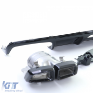 Sport rear diffuser with black tailpipes for Mercedes CLS C218 Facelift 14-18-image-6257800