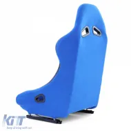 Sport Sitz Bucket Seat Race1 mit Schienen, Stoff blau-image-6278701