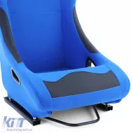 Sport Sitz Bucket Seat Race1 mit Schienen, Stoff blau-image-6278704