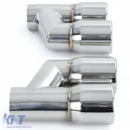 Sportauspuff-Endrohre 76mm, Paar mit doppeltem Rohr aus Edelstahl, geeignet für Audi A4 B8 Limousine 07-15-image-6261254