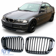 image-75-Sportfrontgrill in Schwarzchrom, geeignet für BMW 3er E46 Vorfacelift 1998-2001