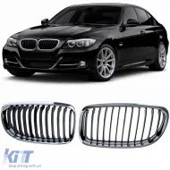 image-4-Sportfrontgrill schwarz verchromt geeignet für BMW 3er E90 E91 2008-2012