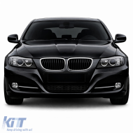 Sportfrontgrill schwarz verchromt geeignet für BMW 3er E90 E91 2008-2012-image-6211318