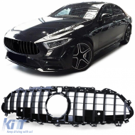 image-34-Sportgrill Frontgrill glänzend schwarz, geeignet für Mercedes CLS C257 2018-2023