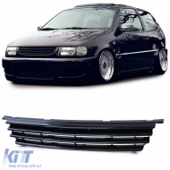 image-3-Sportgrill Frontgrill ohne Emblem schwarz geeignet für VW Polo 6N 94-99