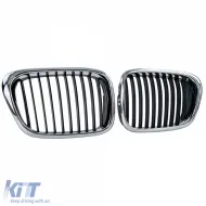 Sportgrill Frontgrill schwarz verchromt, geeignet für BMW 5er E39 1995-2003-image-6211130