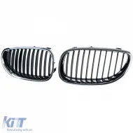 Sportgrill Frontgrill schwarz verchromt geeignet für BMW 5er E60 E61 2003-2010-image-6211162