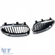 Sportgrill Frontgrill schwarz verchromt geeignet für BMW 5er E60 E61 2003-2010-image-6211165