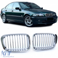 image-79-Sportgrill Frontgrill verchromt, geeignet für BMW 3er E46 Vorfacelift 1998-2001