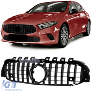 image-1-Sportgrill glänzend schwarz geeignet für Mercedes A Klasse W177 V177 18-24