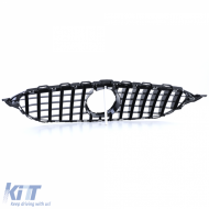 Sportgrill glänzend schwarz geeignet für Mercedes C-Class W205 S205 2014-2018-image-6257186