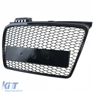 Sportgrill Honigwaben-Design Leistung glänzend geeignet für Audi A4 B7 2004-2008-image-6207055