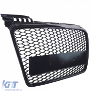 Sportgrill Honigwaben-Design Leistung glänzend geeignet für Audi A4 B7 2004-2008-image-6207057