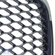 Sportgrill Honigwaben-Design Leistung glänzend geeignet für Audi A4 B7 2004-2008-image-6207060