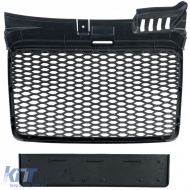Sportgrill Honigwaben-Design Leistung glänzend geeignet für Audi A4 B7 2004-2008-image-6207061
