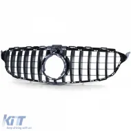 Sportgrill in glänzendem Schwarz, geeignet für Mercedes C-Klasse W205 S205 2018-2021-image-6257557
