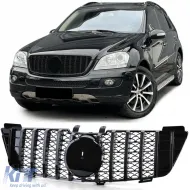 image-6-Sportgrill in Schwarz glänzend, geeignet für Mercedes ML W164 Pre-Facelift 2005-2008