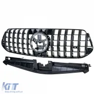 Sportgrill in Schwarz Hochglanz, geeignet für Mercedes GLE V167 ab 2023-image-6208260