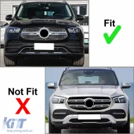 Sportgrill in Schwarz Hochglanz, geeignet für Mercedes GLE V167 Coupe C167 18-23 mit A Design-image-6211086