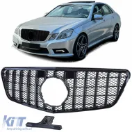 image-11-Sportgrill in Schwarz Hochglanz geeignet für Mercedes E W212 S212 Pre-Facelift 09-13