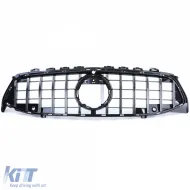 Sportgrill in Schwarz Hochglanz mit Chrom, geeignet für Mercedes CLA C118 X118 ab 19-image-6196893