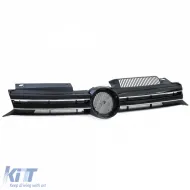 Sportgrill Kühlergrill Schwarz Glänzend mit Chromleisten, geeignet für VW Golf 6 08-13-image-6199164