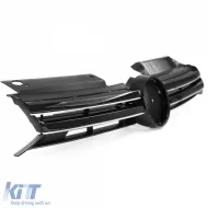 Sportgrill Kühlergrill Schwarz Glänzend mit Chromleisten, geeignet für VW Golf 6 08-13-image-6199165