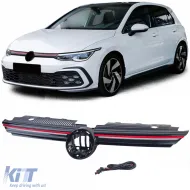 image-77-Sportgrill mit beleuchtetem roten Rand, geeignet für VW Golf 8 ab 2019